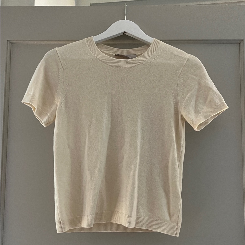 Everlane | The Cashmere Tee short-sleeve sweater | Cream | Various